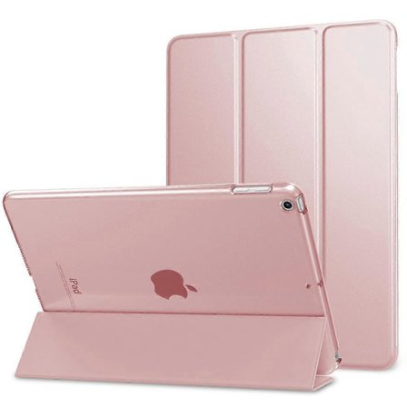 Ultratynn Smart Case med Gummibelagt Fleksibelt TPU Bakdeksel, Automatisk Sov/Våkne og Visnings-/Skrivestativ for iPad Mini 5 - Alt roségull