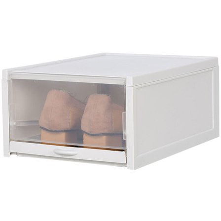 1 stk. / sæt fortykket flip gennemsigtig sko skuffe plastik sko kasser stabelbar opbevaringsboks sko boks opbevaringsarrangør