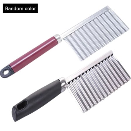Rostfritt stål vågskärare manuell potatislök Crinkle Slicer för kök