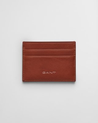 GANT - Kortholder i skinn til herre sugar almond