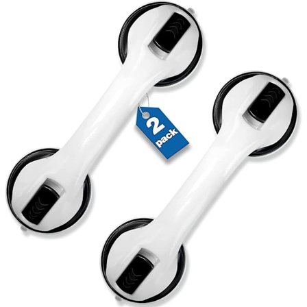 Duschhandtag 2-pack 30 cm Greppräcken, Badrum, Badkar, Badrumssäkerhetsgrepp med Starkt Sugkoppsfäste