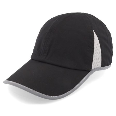 Kumo - Svart unconstructed Keps - Reflective 6-panel Sport Black/Grey Dad Cap @ Hatstore