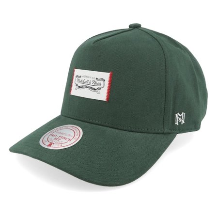 Mitchell & Ness - Grønn adjustable Caps - Own Brand Classic Mark Pro Dark Green A-frame Adjustable @ Hatstore