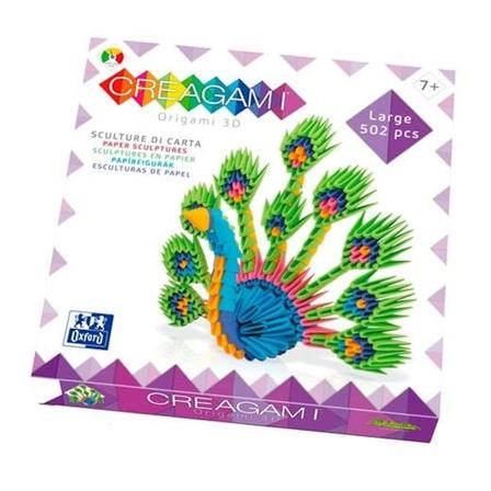 Pappershantverksspel Oxford Creagami 3D Påfågel
