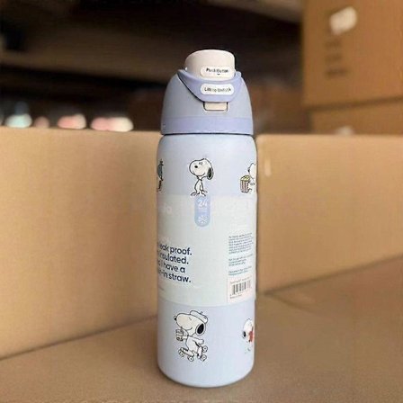 Uusi Owala Snoopy -vesipullo, eksklusiivinen juomapullo 24/32oz, lahja laatikossa, sininen