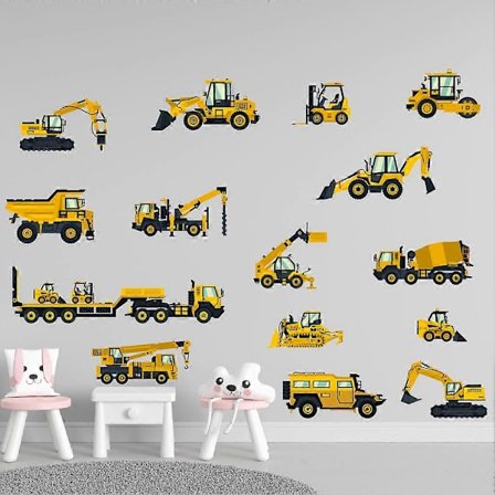 1 STK 30X90CM Tegneserie Biler Fly Veggklistremerker, Barnerom Barnehage Avtakbare Klistremerker AF5609