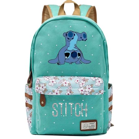 Lilo & Stitch Ryggsekker for kvinner og menn - Skolesekk for tenåringer - Lerret Laptop Ryggsekk med stor kapasitet - Ryggsekk