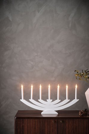 Star Trading - NAVIDA el-lysestage - Hvid - Adventslysestager - Fra Homeroom