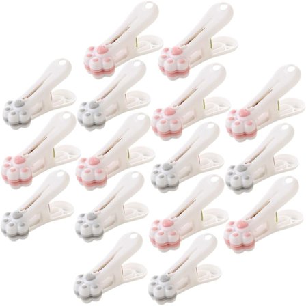 24 stk. klesklyper i plast, vindtette klyper for sokker og dyner