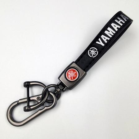 Personoitu Logo Metalli Autoavaimenper - Miesten Nahkainen Avaimenper Yamah Yamaha Gunmetal Hardware