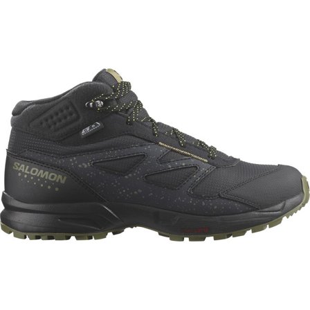 Salomon - Dla dzieci - Buty dla dzieci Outway Mid Climasalomon Waterproof - Phantom / Black / Safety Yellow - 33