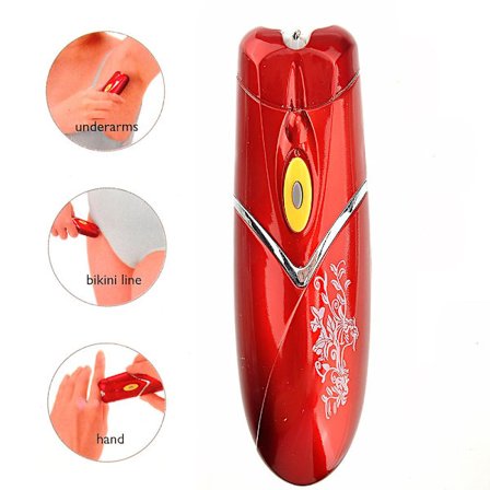 Wl-2008 Bærbar Elektrisk Kroppshår Fjerner Epilator Med LED Lys (Mørk Rød)Rød