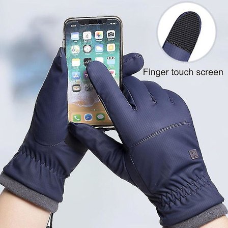 Vinter -20 grader Kuldetætte skihandsker Herre Vindtætte Vandtætte Hold Varme Handsker Touchscreen Anti Skrid Bløde Fluffy Handsker