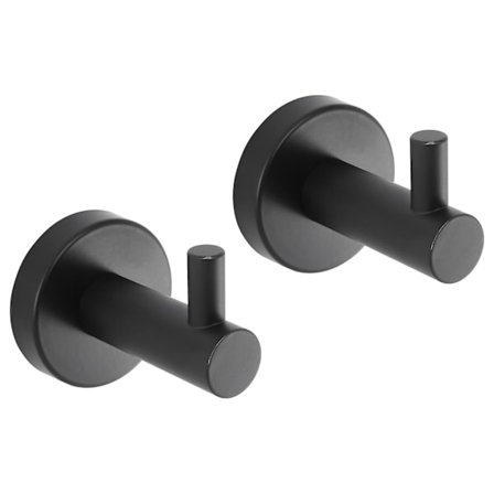 Håndklædekrog, Badeværelses Håndklædekroge, Sorte Knager, Badeværelsestilbehør, Mat Håndklæde/Skab