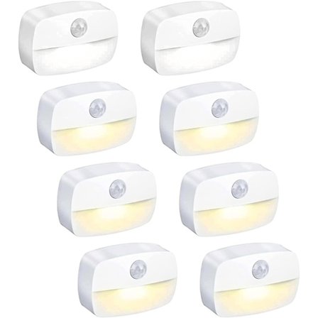 LED nattlampa med rörelsedetektor, rörelselampa med batteri,