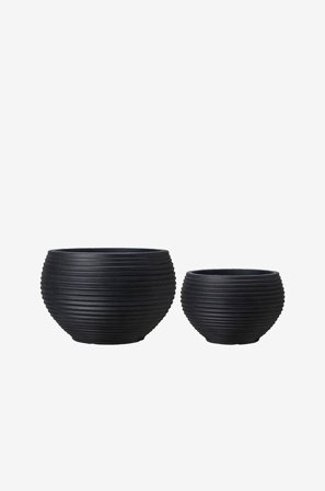 Wikholm Form - Kruka Alima S/2 - Svart - Krukor & vaser - Från Homeroom