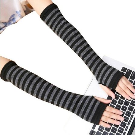 Naiset Käsivarsienlämmittimet Käsineet Talvi Sormettomat Pitkät Käsineet Solid Lämmin Joululahja