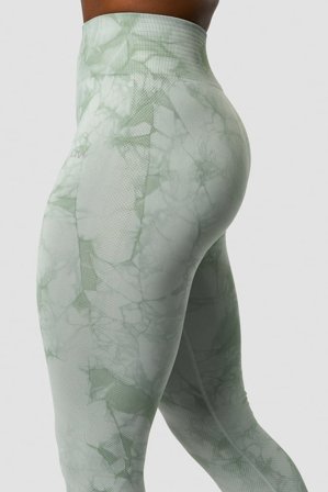 ICANIWILL - Define Seamless Tie Dye Tights Light Sea Green - Treningstights - Dame - ICIW