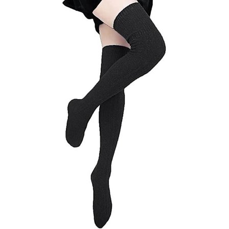 Stickade knästrumpor dam överknästrumpor överknästrumpor lårhöga strumpor Heilwiy present