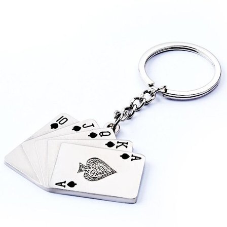 Stilren Kortlek Spader Ace Nyckelring
