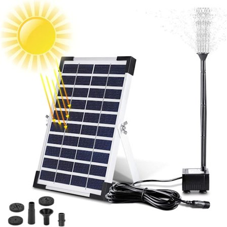 5W Utendørs Solarfontene, Solcelle Dam Pumpe, Solcelle Vannpumpe, ZQKLA