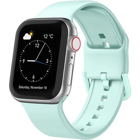 Apple Watch-rem, myk silikon sportsarmbånd, erstatningsrem, egnet for hele Iwatch-serien (mintgrønn 38/40/41 mm)