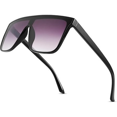 Kvindernes retro firkantede store stel solbriller