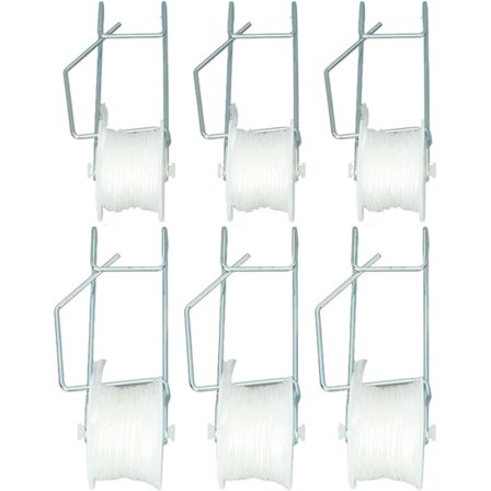 6-pack tomatsupporthakar, klätterväxthakar för klätterväxter, vinodlingsstöd, tomatrullhakset med 15 m