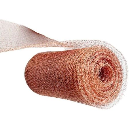 Kobbernet til haven, 6m X 12,5cm rottesikkert trådnet insektbeskyttelsesnet kobberstrikket net til indendørs, have (FMY)