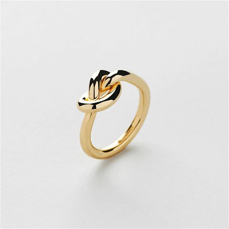 Knot Ring (M) - 18K gullbelagt sterlingsølv