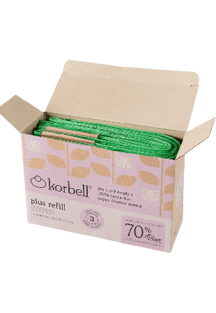 Korbell Plus Refill 3-pack Grs-certifierad Sköta Vit