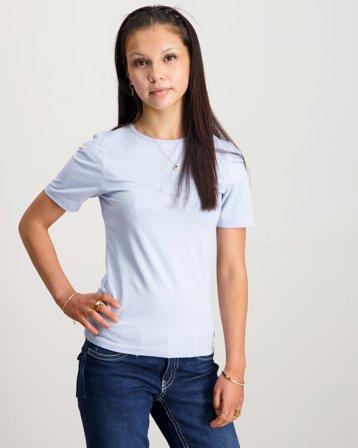 LMTD NLFBOVAS SS SHORT S TOP Bleu T-shirts Fille - Kids Brand Store