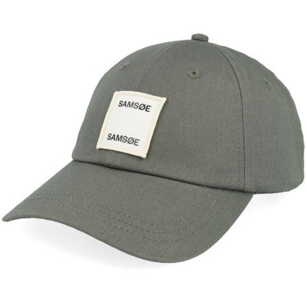 Samsøe Samsøe - Grön unconstructed Keps - Sasamsoe Cap Dusty Olive Dad Cap @ Hatstore