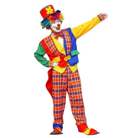 5 stk. Voksen Klovn Kostume Sæt Til Mænd Kvinder Cosplay RED BLUE 5XL