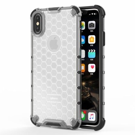 Bofink Honeycomb iPhone Xs Max cover - Sølv/Grå