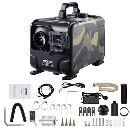 8kW Diesel-lämmitin 12V/24V All-in-One Bluetoothilla, Näytöllä & CO-hälyttimellä – Kannettava Ilmalämmitin Autoon, Matkailuautoon ja Retkeilyyn