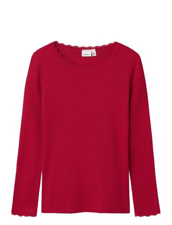 Nkfnamma Ls Slim Top Tops T-shirts Long-sleeved T-shirts Red Name It