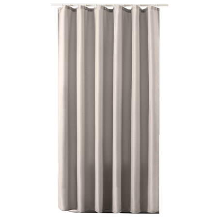 Bruseforhæng med linnedstof, vandtæt kraftigt badeværelsesforhæng med vægtet søm til badekar og brusebad, rustbestandige øjer, rynke