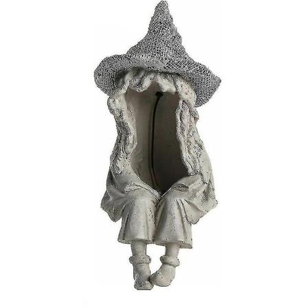 Halloween Witch Ghoul Solar Lights Vattentät Vit 1 Styck