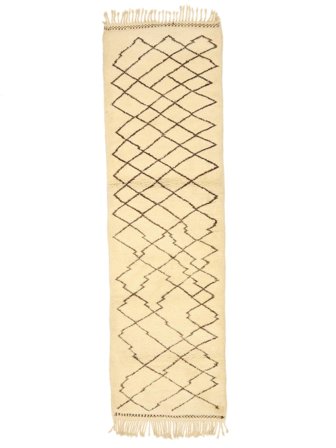 Hand Knotted Berber Moroccan - Beni Ourain 90X292