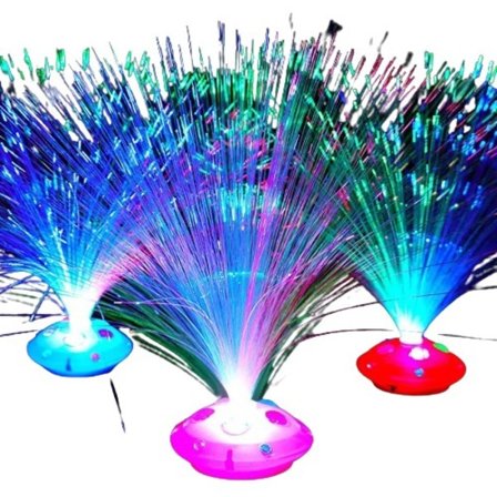 Farvet LED Fiber Optik Lys Nat Lampe Ferie Jul Bryllup Dekoration Stjerner Skinne In Mørket Børn Legetøj Natlamper