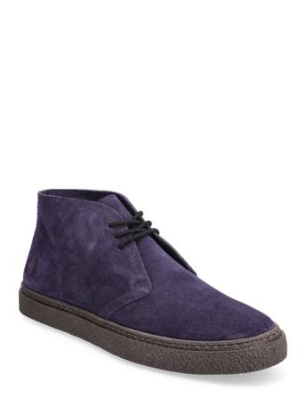Hawley Suede Semskede Boots Snøresko Lilla Fred Perry*Betinget Tilbud