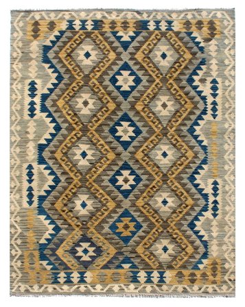 Oriental Kilim Afghan Old Style Rug 149X203 Brown/Black Wool, Afghanistan