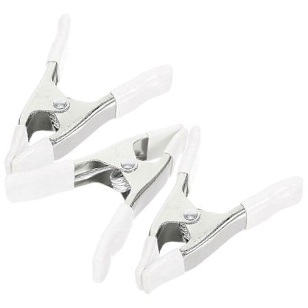 2025 Nya 3 st Vita A-formade Bröllopsklänningspanelklämmor Fjäderklämmor för Brudklänningar