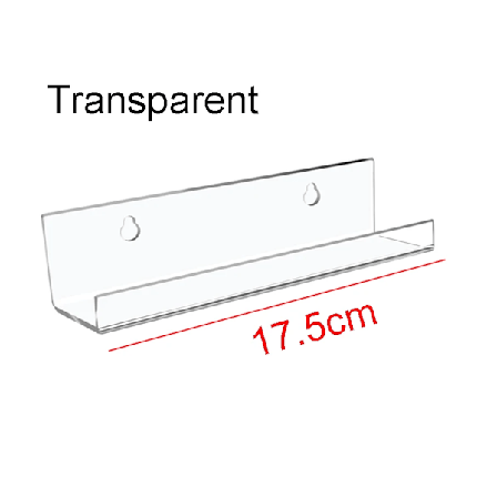 4 stk. Sort Vinyl Pladeholder Væghængt Akryl CD Display Stativ Børnebogshylder Flydende Opbevaringsstativ transparent-17.5cm