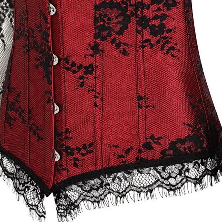 Korsetter för kvinnor Overbust Bustier Top Gothic Sexy Shoulder
