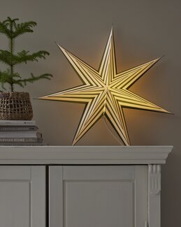 Pappersstjärna Stripe Ø 60cm Grön - Jul - Star Trading
