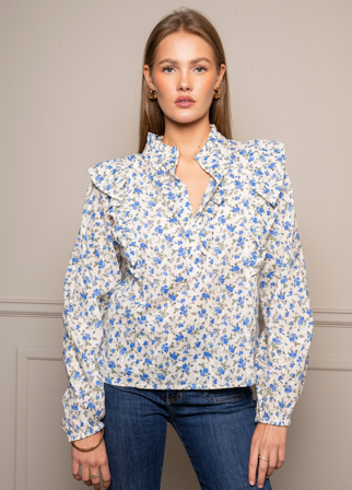 MISSMAYA - Maya Blouse Spring Blue - S