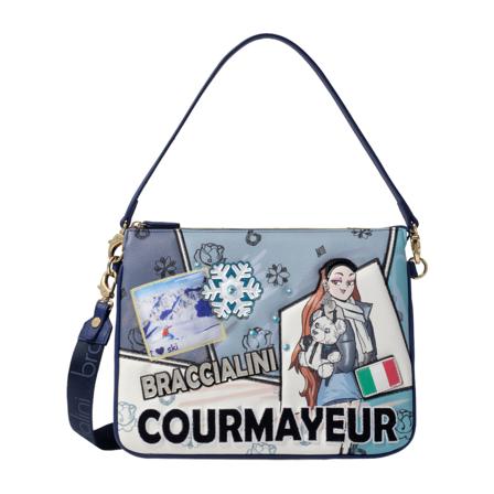 Braccialini, Shoulder Bags Niebieski, Kobieta, Rozmiar: ONE Size