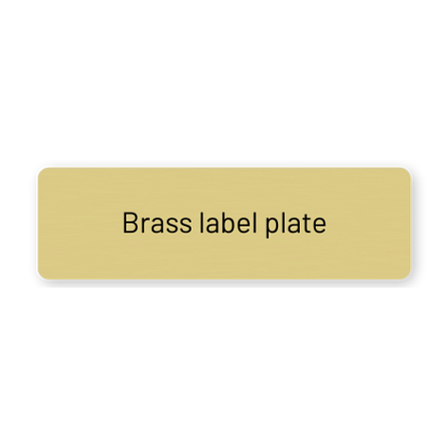 Brass label plates - 60x18 mm - Custom labels online - Signomatic.com.au